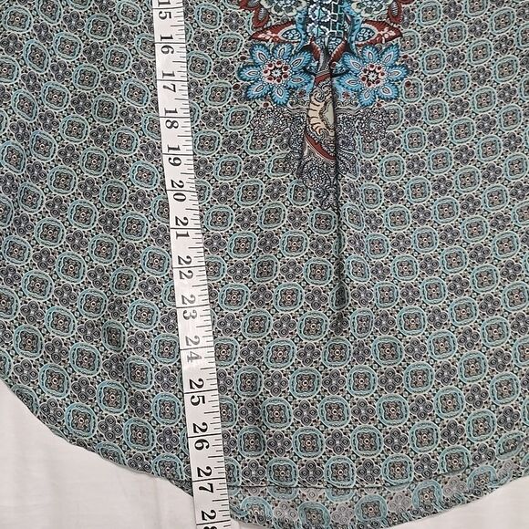 Carmen Marc Valvo silky peasant blouse M - Picture 6 of 6